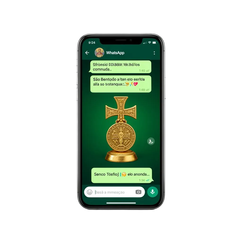 Acesso à comunidade no WhatsApp Devotos de São Bento